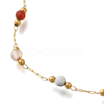Ion Plating(IP) 304 Stainless Stell Necklaces NJEW-H037-03G-1