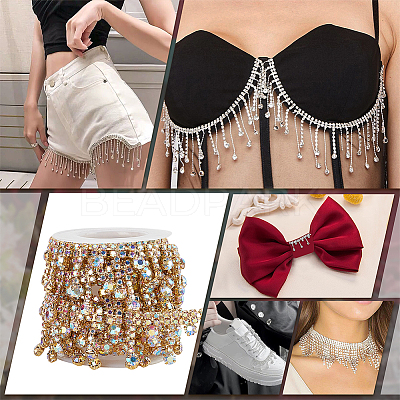 2Yards Tassel Rhinestone Cup Chains CH-BC0001-05-1