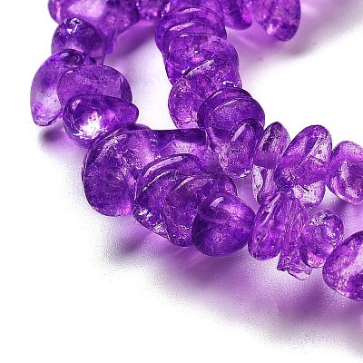 Transparent Crackle Glass Beads Strands GLAA-U004-01K-1