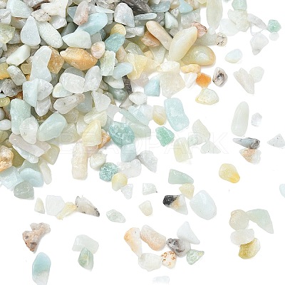 Natural Flower Amazonite Chip Beads G-O103-11-1