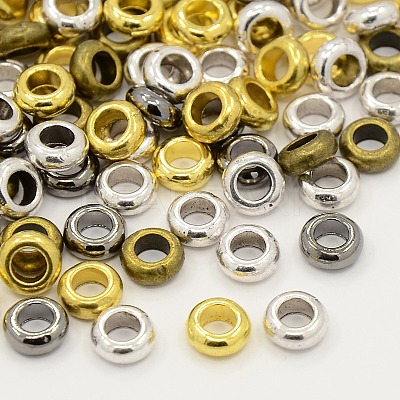 Mixed Tibetan Style Rondelle Spacer Beads TIBEB-X0006-NR-1