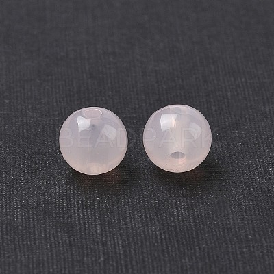 Imitation Jade Acrylic Beads X-SACR-S188-08mm-09-1