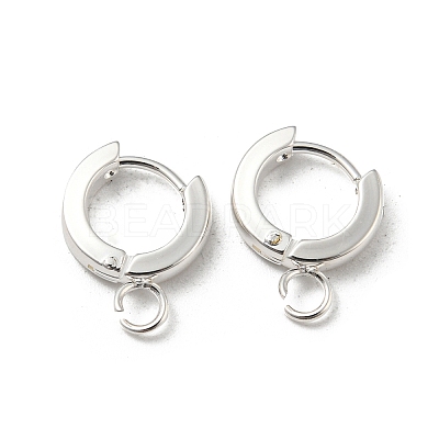 201 Stainless Steel Huggie Hoop Earrings Findings STAS-A167-01I-S-1