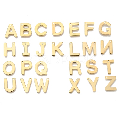 304 Stainless Steel Letter Charms STAS-P141-1