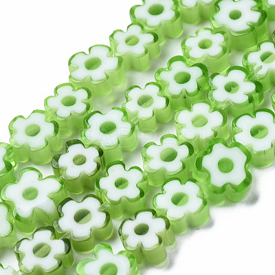 Handmade Millefiori Glass Bead Strands LS-LAMP-J035-6mm-24-1