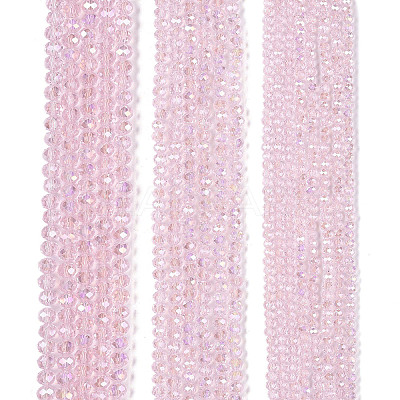Electroplate Glass Beads Strands X-EGLA-A044-T4mm-B10-1