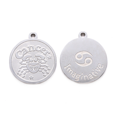Non-Tarnish 201 Stainless Steel Pendants STAS-R106-12-1