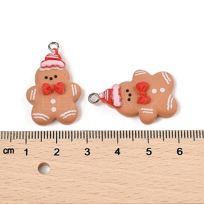 Christmas Theme Opaque Resin Pendants RESI-S08-05A-1