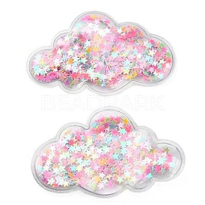 Quicksand Sequin Plastic Cabochons X-OHAR-CJC0002-04B-1
