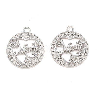 Alloy with Crystal Rhinestone Pendants FIND-C095-07P-1