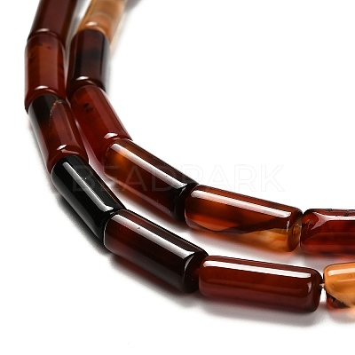 Dyed Natural Agate Beads Strands G-G203-01B-1