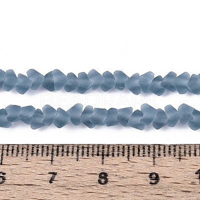 Frosted Transparent Glass Beads Strands GLAA-N016-4mm-29-1