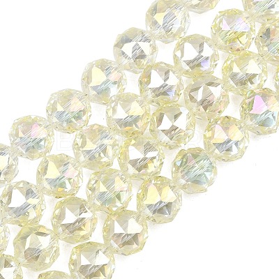 Transparent Electroplate Glass Beads Strands EGLA-N002-34C-B03-1