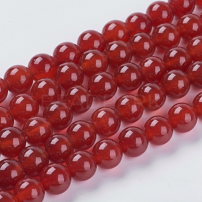 Natural Carnelian Beads Strands G-GSR8MM060-2-1