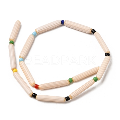 Handmade Lampwork Chevron Beads LAMP-Z019-01-13-1