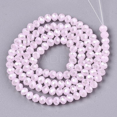 Electroplate Glass Beads Strands X-EGLA-A034-J2mm-A03-1