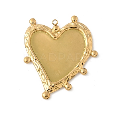 304 Stainless Steel Pendant Cabochon Settings for Enamel STAS-L293-02G-1