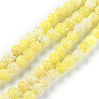 Natural Weathered Agate Beads Strands G-P414-A04-1