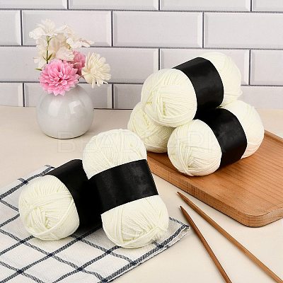5Pcs Polyester Yarn for Knitting & Crochet YCOR-SZ0001-03O-1