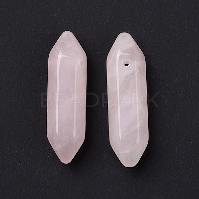 Natural Rose Quartz Terminal Pointed Pendants G-C007-02B-12-1