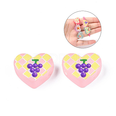 Autumn Theme Transparent Printed Acrylic Beads MACR-S373-124-H09-1