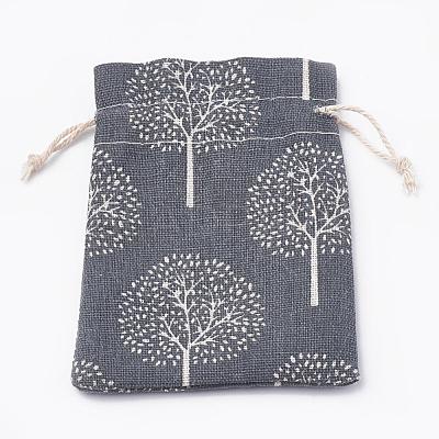 Polycotton(Polyester Cotton) Packing Pouches Drawstring Bags ABAG-T006-A21-1
