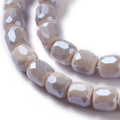 Electroplate Opaque Glass Beads GLAA-F108-10A-06-1
