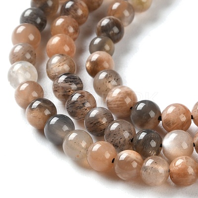 Natural Black Sunstone Beads Strands G-U009-A01-01-1