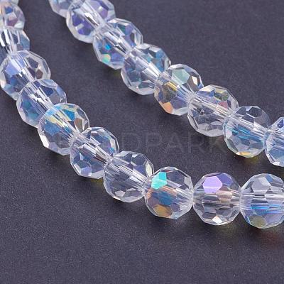 Electroplate Glass Beads Strands EGLA-J042-6mm-AB03-1