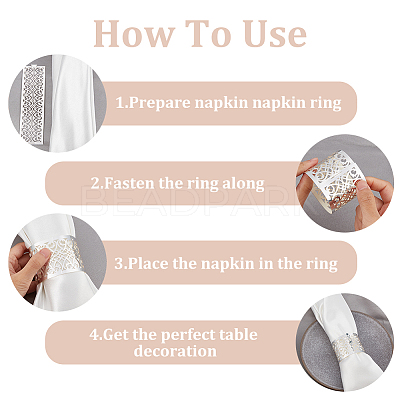 Metallic Paper Napkin Rings AJEW-WH0270-56A-1