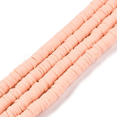 Flat Round Handmade Polymer Clay Beads CLAY-R067-6.0mm-13-1