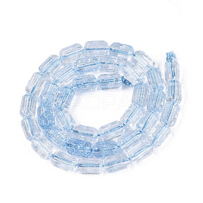 Crackle Transparent Glass Beads Strands GLAA-N068-05A-03-1