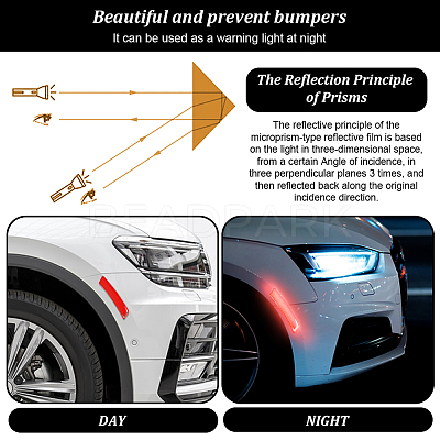 4 Sets 2 Styles Waterproof Epoxy Resin Reflective film Car Stickers FIND-GA0003-47A-1
