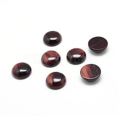 Dyed & Heated Natural Tiger Eye Gemstone Cabochons G-T020-8mm-19-1