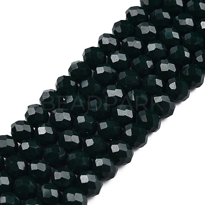 Opaque Solid Color Glass Beads Strands EGLA-A034-P3mm-D12-1