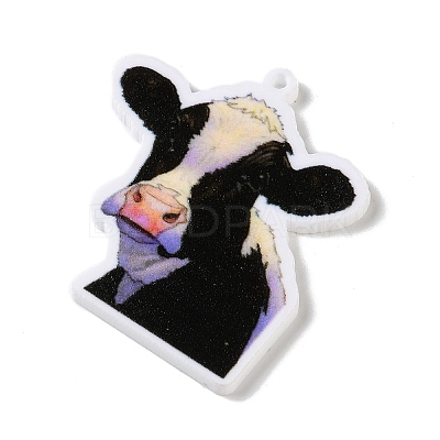 Opaque Printed Acrylic Pendants SACR-F018-01E-1