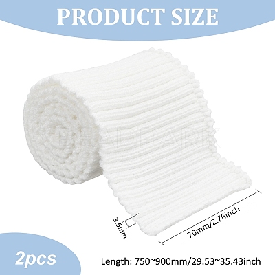 95% Cotton & 5% Spandex Fiber Ribbing Fabric for Cuffs LS-OCOR-WH0082-148B-1