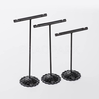 3 Pcs T Bar Iron Earring Displays Sets X-EDIS-P001-01B-1