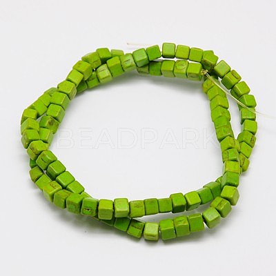 Synthetic Turquoise Beads Strands X-TURQ-G108-4x4mm-01-1