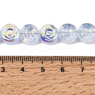 Electroplate Baking Paint Transparent Glass Beads Strands GL-CBA2ED2-05J-1