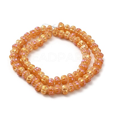 Rainbow Plated Electroplate Glass Beads GLAA-G106-02A-FR01-1