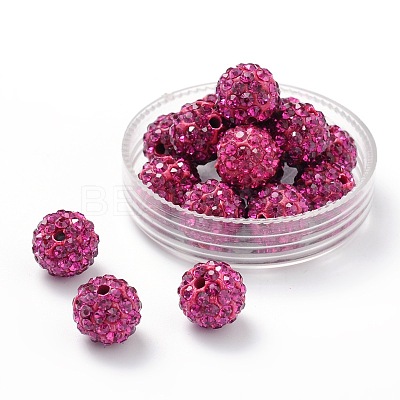 Polymer Clay Rhinestone Beads RB-C1438-10mm-A24-1