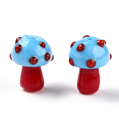 Handmade Lampwork Beads Strands LAMP-N024-09H-1
