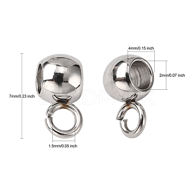 Tarnish Resistant 304 Stainless Steel Tube Bails X-STAS-G075-11P-1