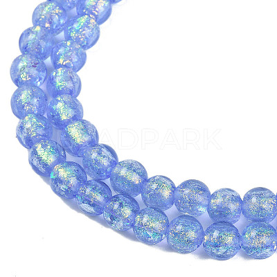 Handmade Foil Lampwork Beads Strands FOIL-K003-06B-02-1