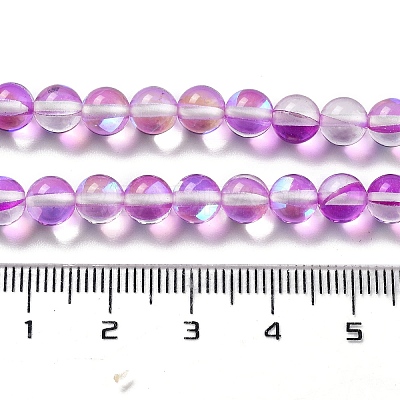 Synthetic Moonstone Beads Strands G-P528-J01-19-1