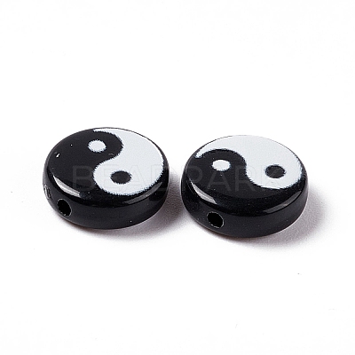 Opaque Acrylic Beads X-SACR-E008-02B-02-1