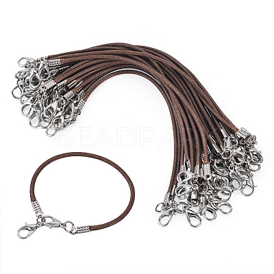 30Pcs Korean Waxed Polyester Cord Bracelet Making YC-TADJ0001-02C-1
