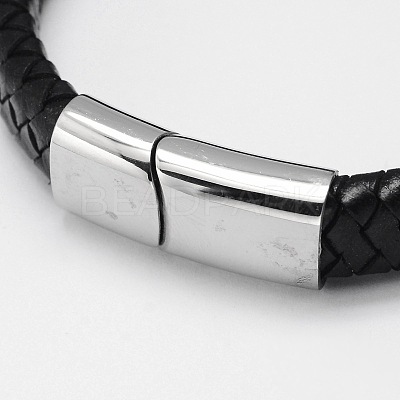 Braided Leather Cord Bracelets BJEW-I200-09-1