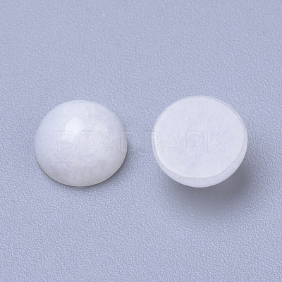 Natural White Jade Cabochons G-R416-6mm-11-1